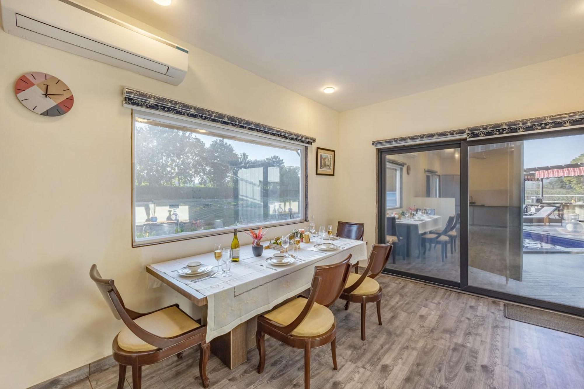 Dhauj Elivaas Hidden Oasis 4Bhk With Pool, Mud House & Container Houseヴィラ エクステリア 写真