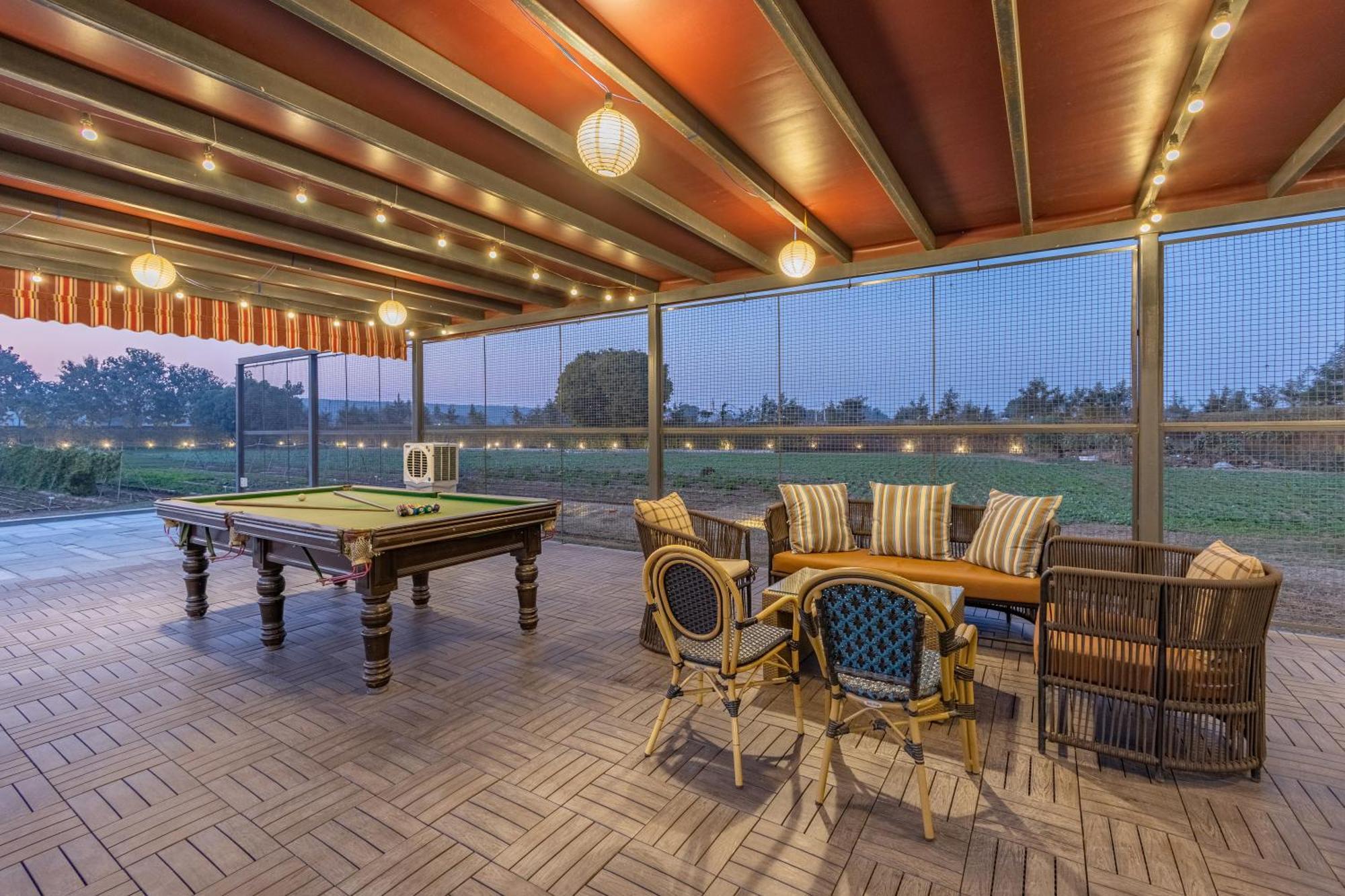 Dhauj Elivaas Hidden Oasis 4Bhk With Pool, Mud House & Container Houseヴィラ エクステリア 写真